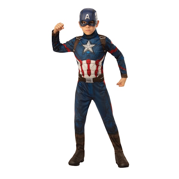 Captain America Pojkkostym M Blå/Röd Blue/Red M