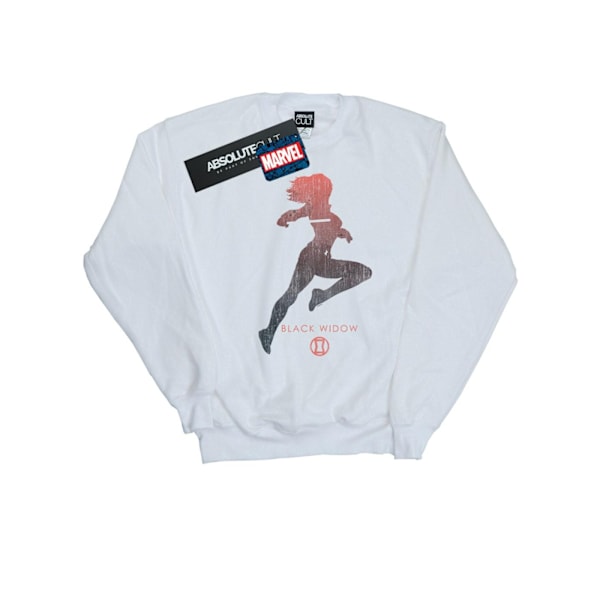 Marvel Boys Black Widow Silhouette Sweatshirt 5-6 år Vit White 5-6 Years