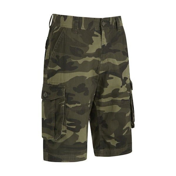 Mountain Warehouse Camo Cargo Shorts för Herr 32R Khaki Grön/Svart Khaki Green/Black 32R