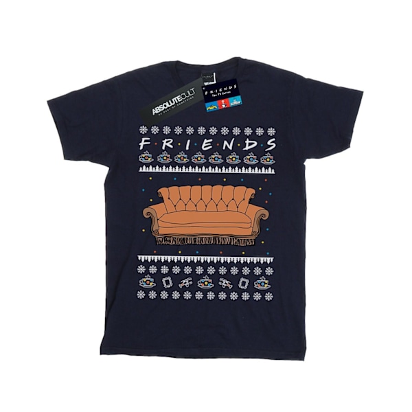 Friends Boys Fair Isle Couch T-Shirt 12-13 år Marinblå Navy Blue 12-13 Years