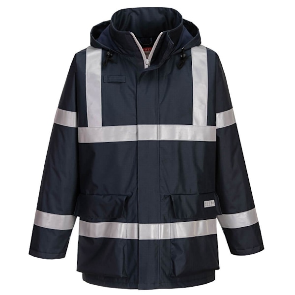 Portwest Bizflame Regn Antistatisk Jacka 3XL Marinblå Navy 3XL