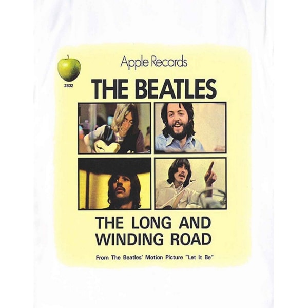 The Beatles unisex t-shirt för vuxna med långa och slingrande print White S
