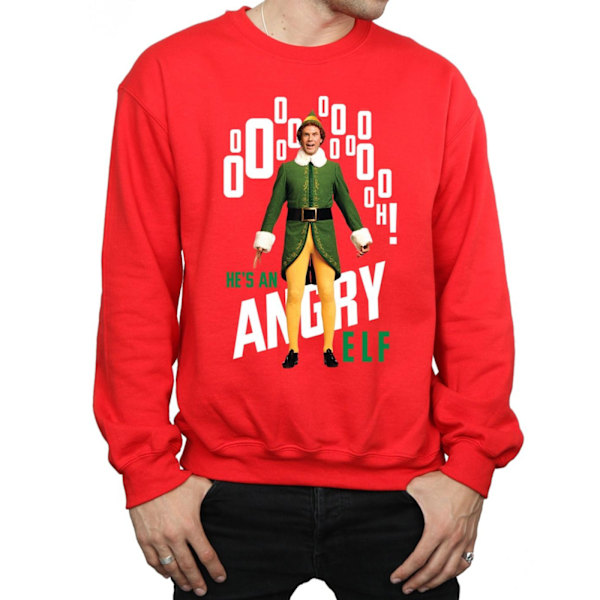 Elf Herr Angry Elf Sweatshirt M Röd Red M