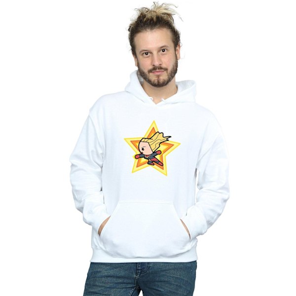 Marvel Kawaii Captain Marvel Hoodie 3XL Vit White 3XL