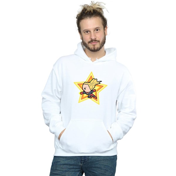 Marvel Kawaii Captain Marvel Hoodie L Vit White L