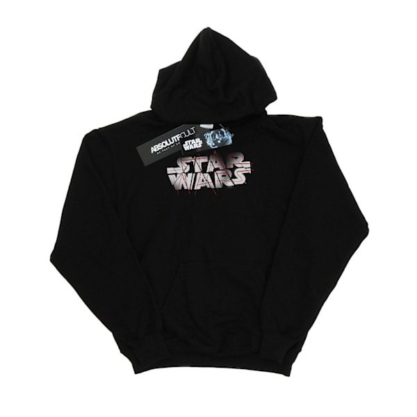 Star Wars Dam/Kvinnor The Last Jedi Spray Logo Hoodie XXL Bla Black XXL