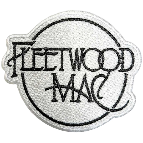 Fleetwood Mac Klassisk Vävd Logotyp Stryk-På-Lapp En Storlek Vit/Svart White/Black One Size