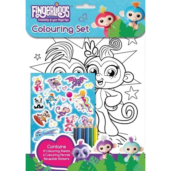 Fingerlings Karaktärer Färgset En Storlek Flerfärgad Multicoloured One Size