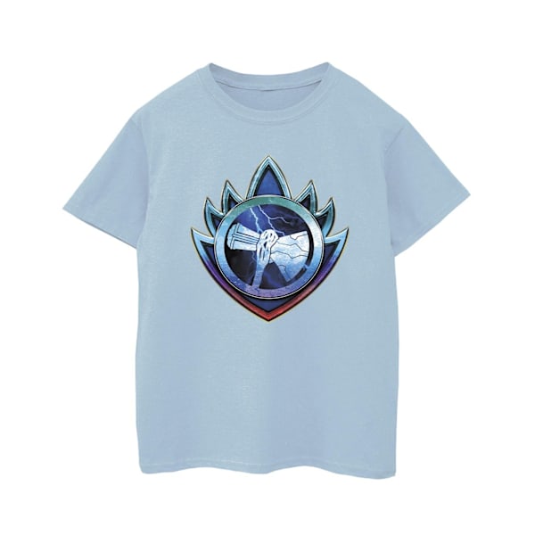 Marvel Boys Thor Love And Thunder Stormbreaker Crest T-Shirt 9- Baby Blue 9-11 Years