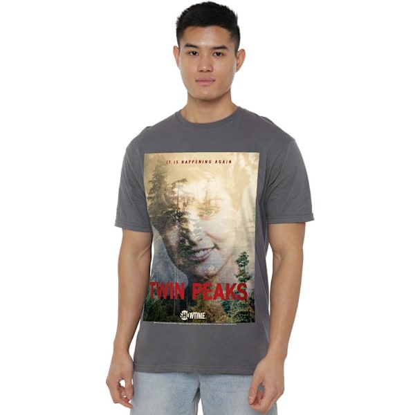 Twin Peaks Herr Laura Palmer T-Shirt 4XL Kolgrå Charcoal 4XL