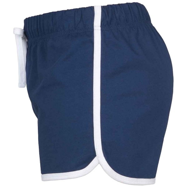 Skinni Fit Dam/Dam Retro Shorts 16 UK Marinblå/Vit Navy/White 16 UK