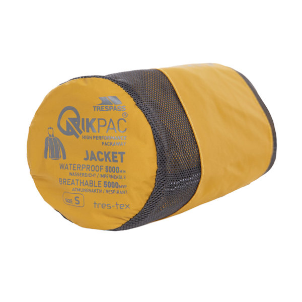Trespass Qikpac X Unisex Packaway Jacka L Maize Yellow Maize Yellow L