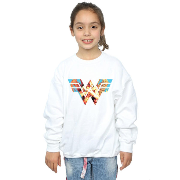 DC Comics Girls Wonder Woman 84 Symbol Crossed Arms Sweatshirt White 9-11 Years