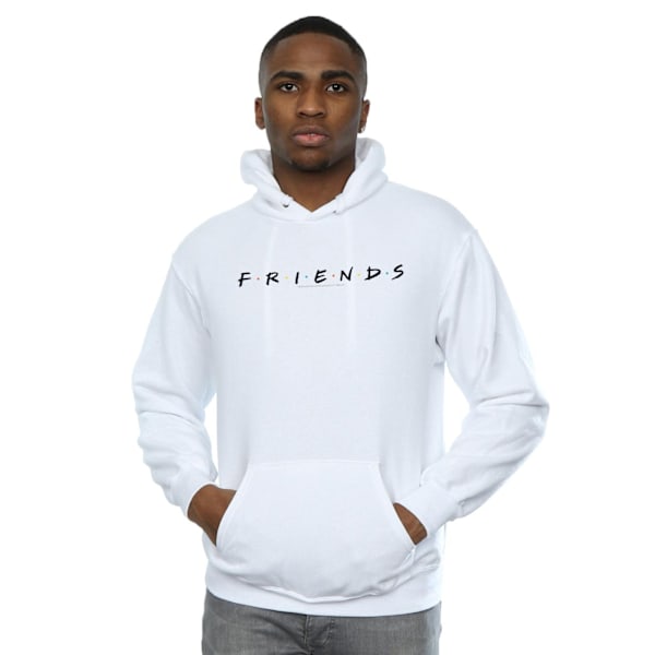 Friends Herr Text Logo Hoodie S Vit White S