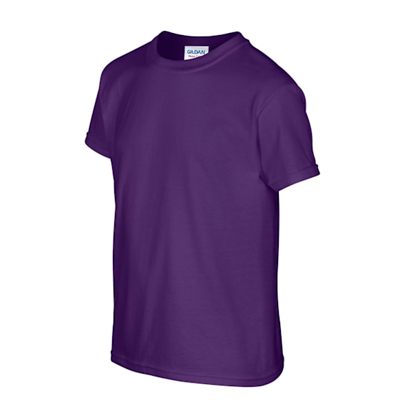 Gildan T-shirt i Tjock Bomull för Barn/Ungdomar Storlek L Lila Purple L