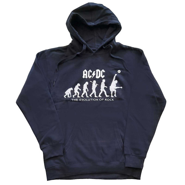 AC/DC Unisex Vuxen The Evolution of Rock Pullover Hoodie M Marinblå Navy Blue M
