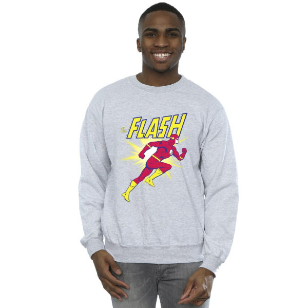 DC Comics Mens The Flash Running Sweatshirt S Sports Grey Sports Grey S