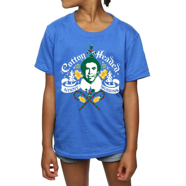 Elf Girls Cotton Headed Ninny Muggins Bomull T-shirt 12-13 år Royal Blue 12-13 Years