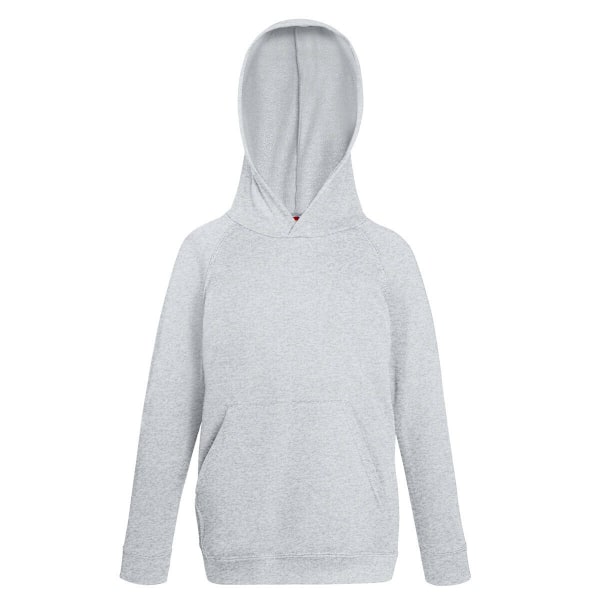 Fruit Of The Loom Barn Hoodie för barn Heather Grey 7-8