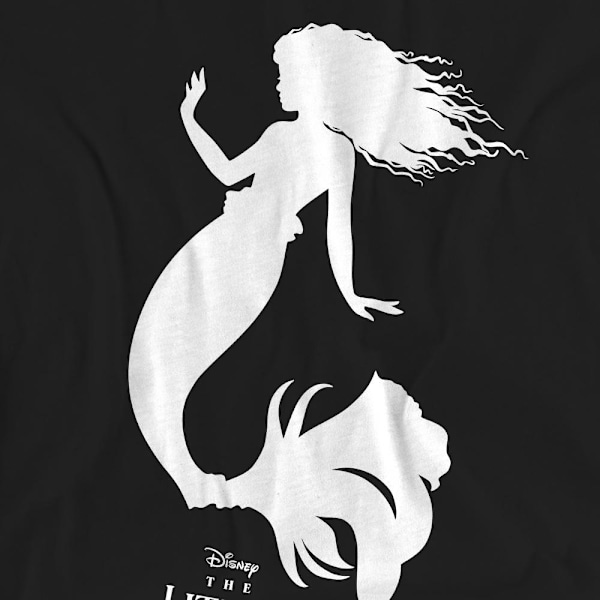 Den lilla sjöjungfrun Unisex Vuxen Ariel Silhuett T-Shirt M Svart Black M