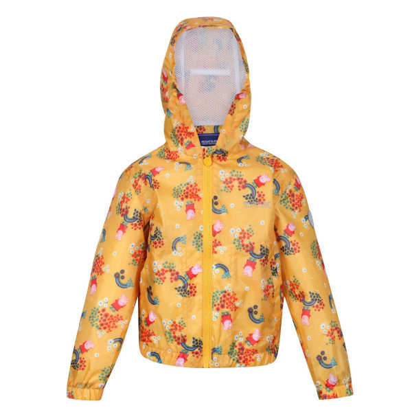 Regatta Childrens/Kids Muddy Puddle Greta Gris Floral Hooded Wat Glowlight Yellow 12-18 Months