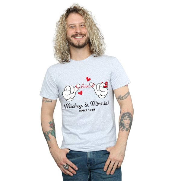 Disney Herr Mickey Mouse Love Hands T-shirt XXL Svart Black XXL