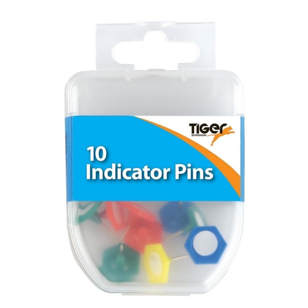 Tiger Essential Contrast Indicator Pins (pack med 10) One Size M Multicoloured One Size