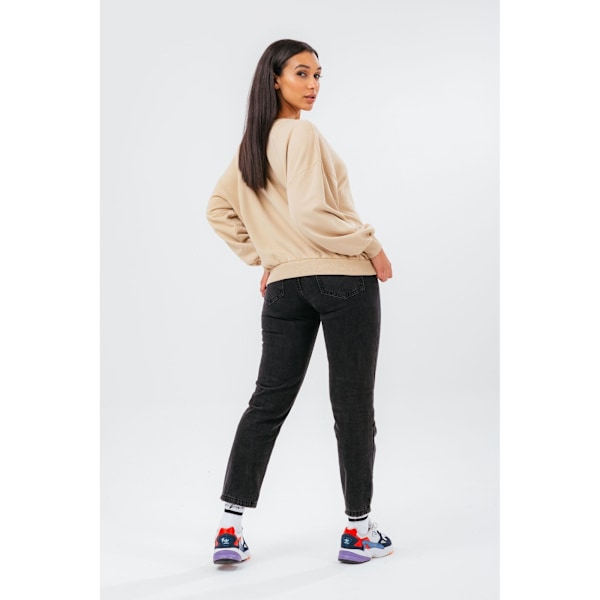 Hype Dam/Kvinnor Drop Shoulder Oversized Sweatshirt 14 UK Beige Beige 14 UK