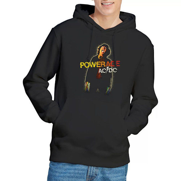 AC/DC Herr Powerage Hoodie XXL Svart Black XXL