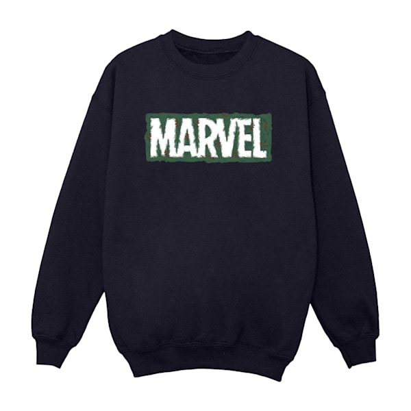 Marvel Dam/Kvinnor Holly Logo Sweatshirt M Marinblå Navy Blue M