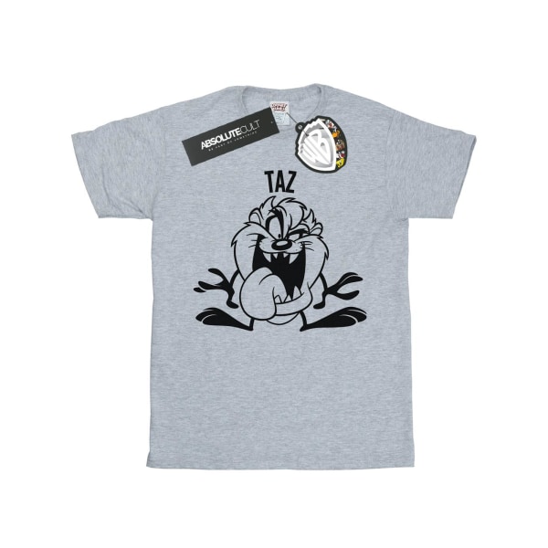 Looney Tunes Girls Taz Large Head Bomull T-shirt 9-11 år Spo Sports Grey 9-11 Years