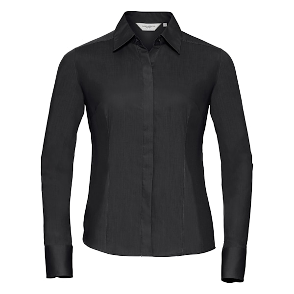 Russell Collection Dam/Kvinna Långärmad Poly-Bomull Easy C Black 4XL