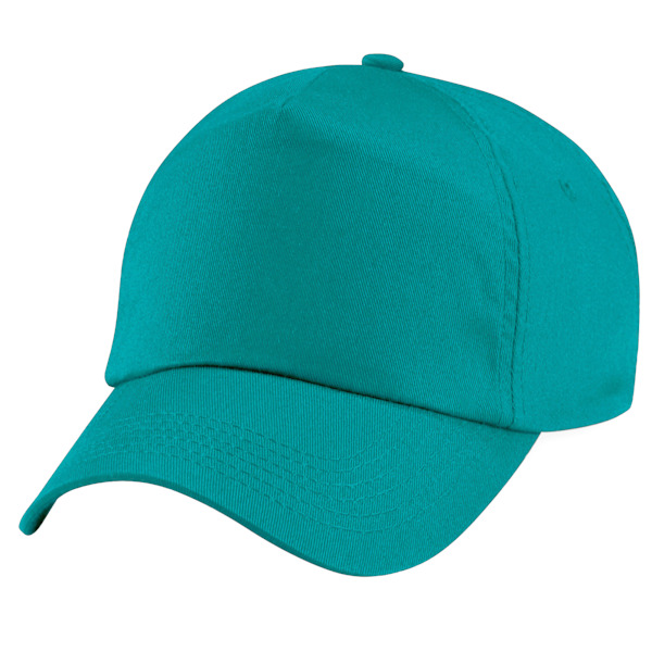 Beechfield Unisex Original 5-Panel Baseballkeps i enfärgad design, One Size Emerald One Size