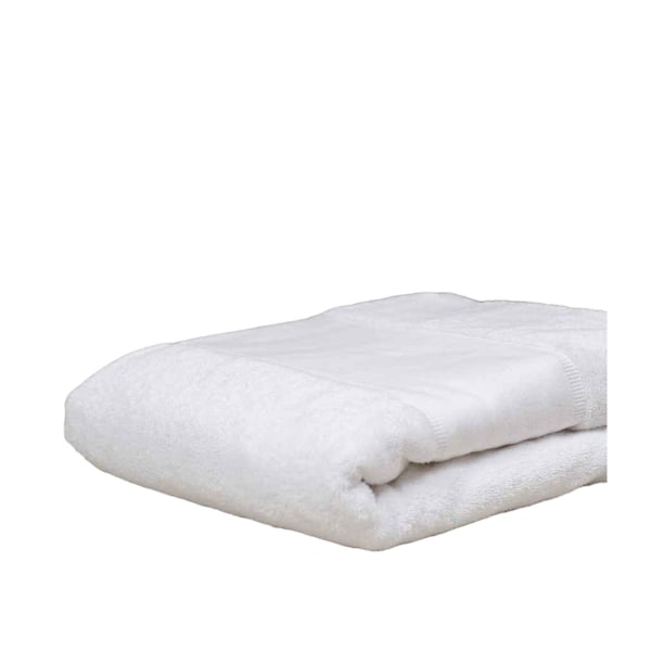 Towel City Tryckbar Kant Ekologisk Badlakan One Size Vit White One Size