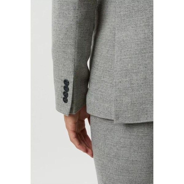 Burton Mens Crosshatch Tweed Enkelknäppt Slim Suit Jacka 3 Grey 36R