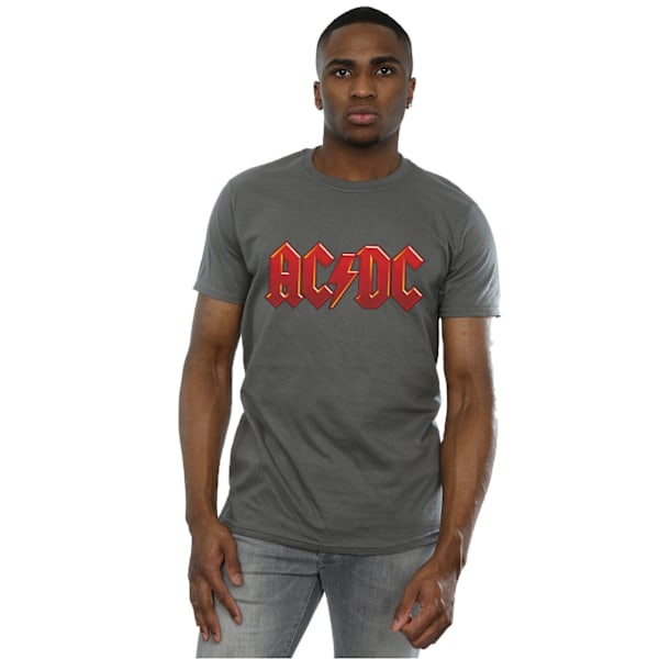 AC/DC Herr Mörk Röd Logo T-shirt XXL Charcoal Charcoal XXL