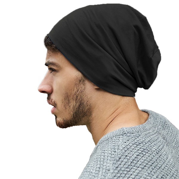 Beechfield Unisex Hemsedal Bomull Slouch Beanie En Storlek Svart Black One size