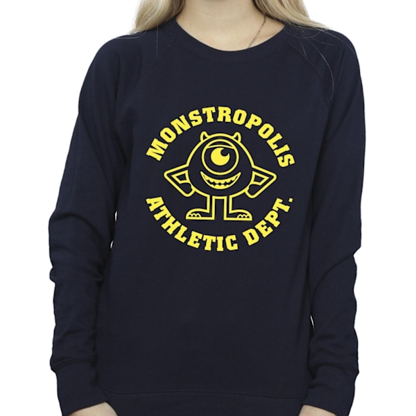 Disney Dam/Kvinnor Monsters University Monstropolis Sweatshirt Navy Blue XL