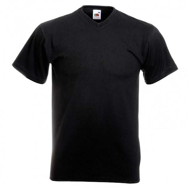 Fruit Of The Loom Mens Valueweight V-Neck, Kortärmad T-shirt Black XL