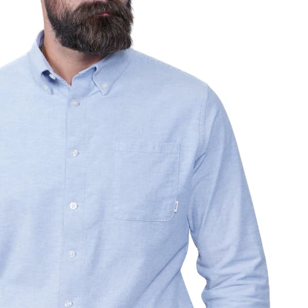Firetrap Herr Basic Oxford Bomull Skjorta med knappar M Blå Blue M