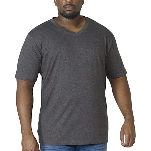 Duke Herr T-shirt D555 Signature Kingsize 4XL Kolgrå Melange Charcoal Melange 4XL