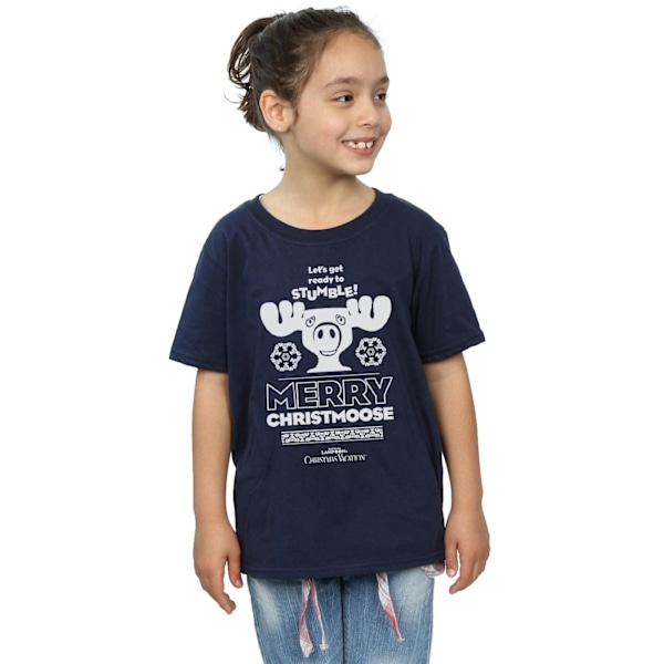 National Lampoon's Christmas Vacation Girls Merry Christmoose C Navy Blue 9-11 Years