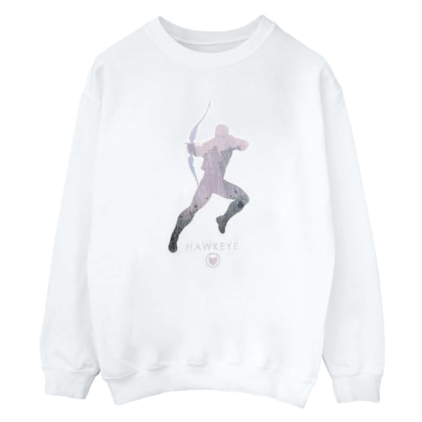 Marvel Dam/Kvinnor Hawkeye Silhouette Sweatshirt L Vit White L