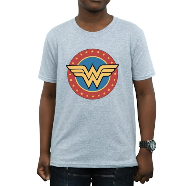 DC Comics Boys Wonder Woman Circle Logo T-Shirt 12-13 år Spo Sports Grey 12-13 Years