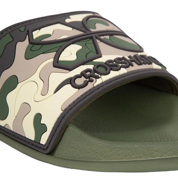 Crosshatch Remorid Camo Tofflor Herr 10 UK Grön Green 10 UK