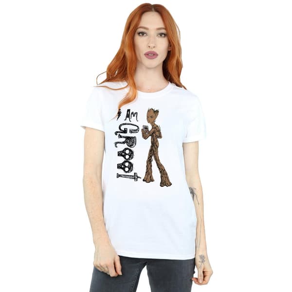 Marvel Dam Avengers Infinity War I Am Teenage Groot C White M