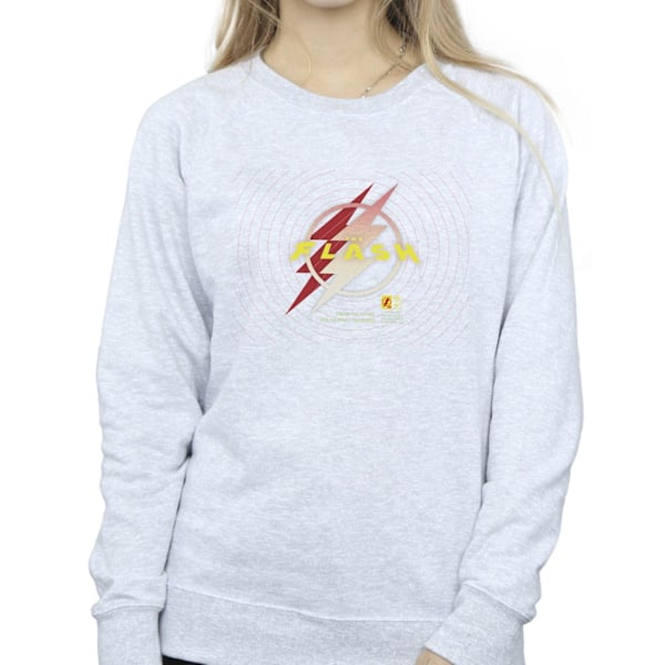 DC Comics Dam/Kvinnor The Flash Blixtlogotyp Sweatshirt S S Sports Grey S