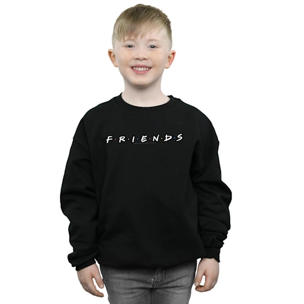 Friends Pojkar Text Logo Sweatshirt 9-11 År Vit White 9-11 Years