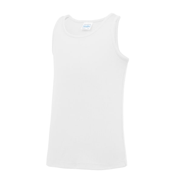 AWDis Just Cool Barn/Barn Plain Sleeveless Vest Top 7-8 År Arctic White 7-8 Years