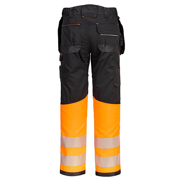 Portwest Herr PW3 Hi-Vis Holster Fickbyxor 41R Orange/Svart Orange/Black 41R